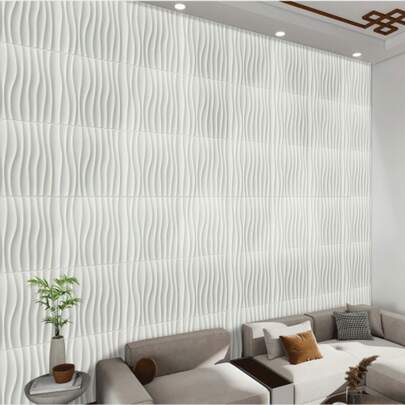 Väggpaneler med 3D-strasdesign, mattvit/svart. Material, luktfritt, lätt, enkel installation, brandsäkert, vattentätt och fukttätt, lämpligt för hem, rum, badrum, sovrum, vardagsrumsinredning, jul- och vinterdekoration.