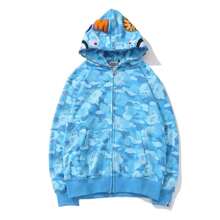 Shark Camouflage Sweater Spring  Zip-Up Hoodie Cardigan - EY2211021630-blue - View 1