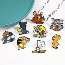 华纳兄弟 1/8 件装 喜剧卡通动漫 汤姆和杰瑞 胸针 时尚电动自行车 食物造型 猫和老鼠 珐琅别针 金属徽章 首饰 服装 背包配饰 礼品 - 均碼 - 查看 6
