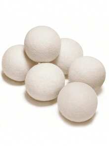 6pcs Wool Dryer Balls & Reusable | Reduce Wrinkles & Static | Laundry Essentials - Multicolor - View 13