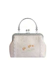 Metal Handbag Frame With Handle - Vintage Style Kiss Lock Frame, Suitable For DIY Bag Making, Embossed Arched Handle, Handbag/Clutch/Tote Repair And Sewing Accessories, Durable Metal Frame, Can Be Used For Making Coin Purse, Wallet And Crossbody Bag, Essential DIY Sewing Supplies, Must-Have For Bag Makers, Crafters, Fashion Designers And Artisans. - Multicolor - View 3