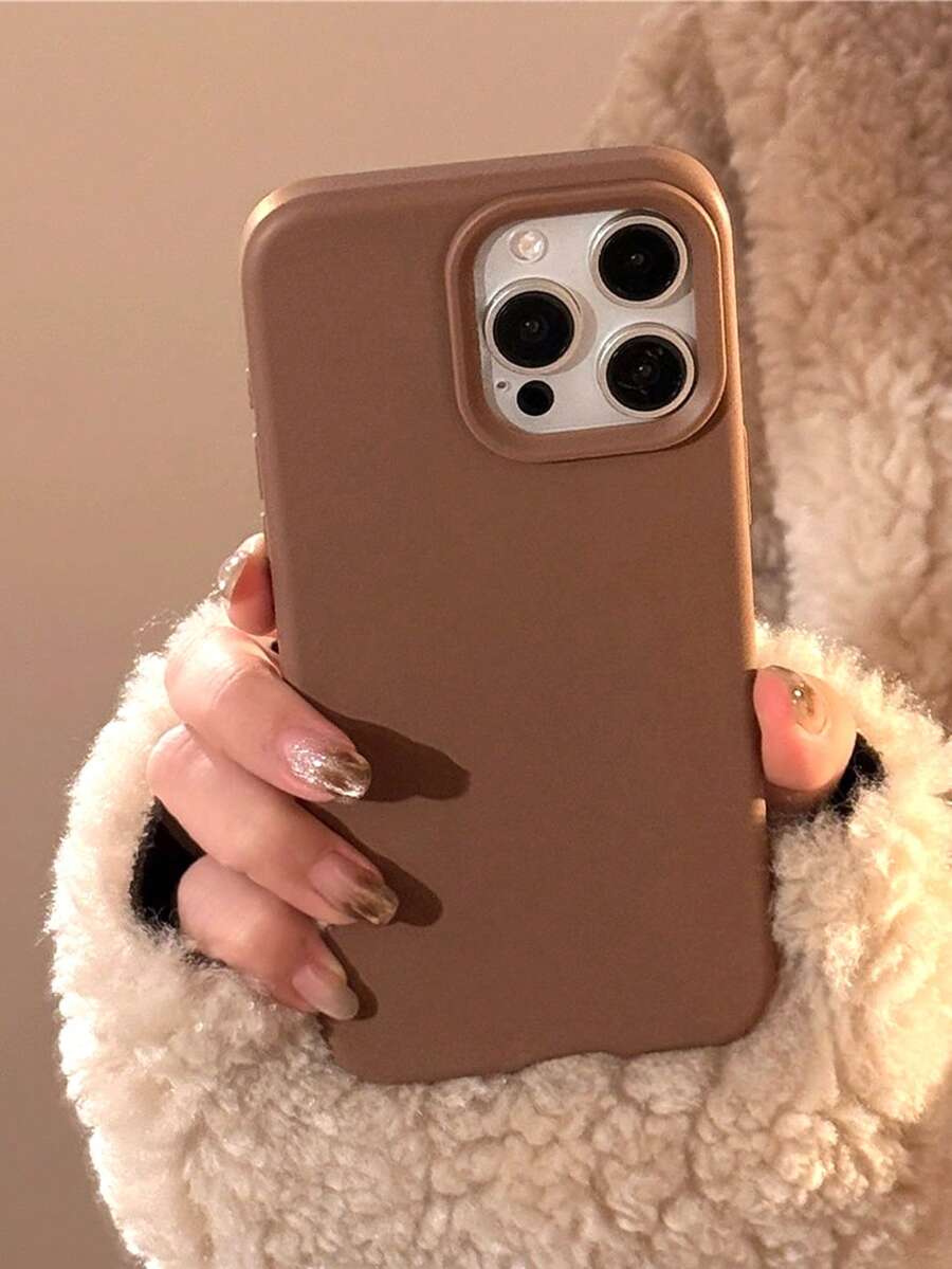 Minimalist Dopamine Khaki Color Phone Case Compatible With IPhone 17 Pro Max/17 Pro/17 Air/17/16 Pro Max/16 Pro/16/16 Plus/15/15 Pro Max/15 Pro/15 Plus/11/12/13/14 Pro Max/12 Pro/12 Pro Max/13 Pro/13 Pro Max/7 Plus/14 Pro/14 Pro Max/14 Plus, Soft Shell, Creative Design For Men And Women - Khaki-upgraded Version - View 1