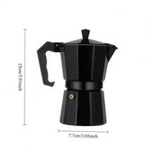 Italian-Made Aluminum Moka Pot, Coffee Machine, Quick And Even Heat Distribution, Compact Coffee Machine Suitable For Both Home And Office Use, 3-Cup Capacity, Durable Metal Construction, Home Coffee Machine, Office Coffee Machine, Stylish Coffee Machine, Even Heat Distribution - Multicolor - View 11