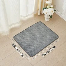 Colchoneta para mascotas a cuadros gris oscuro, talla S-XXL, cama para perros, colchoneta impermeable antimordeduras y antiorina para mascotas grandes, apta para todas las estaciones