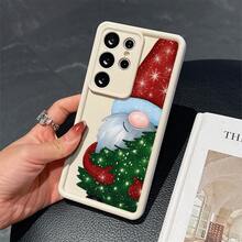 Funda de Teléfono Ligera y Protectora a Prueba de Golpes con Patrón de Árbol de Navidad Abrazando un Elfo Lindo, Adecuada para Galaxy A14/A15/A16/A23/A25/A26/A33/A34/A35/A36/A53/A54/A55/S22/S23/S24/S25/S22+/S23+/S24+/S25+/S22Ultra/S23Ultra/S24Ultra/S25Ultra/S23FE/S24FE, Regalo Unisex, Protección de Teléfono, Cubierta de  para Viajes, Patrón Lindo, Impresión Divertida, Funda Ligera, Protección Suave, Funda Protectora, Funda, Compradores de Vacaciones, Compradores de Regalos - Colores mixtos - Ver 3