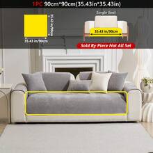 1个雪尼尔沙发垫 - 亲肤、宠物友好、可机洗，适用于1-4人沙发 - 淺灰色 - 查看 14