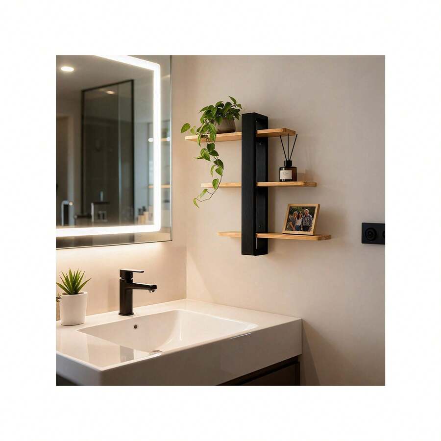 Storage Shelves & Racks - Black Wood - View 1