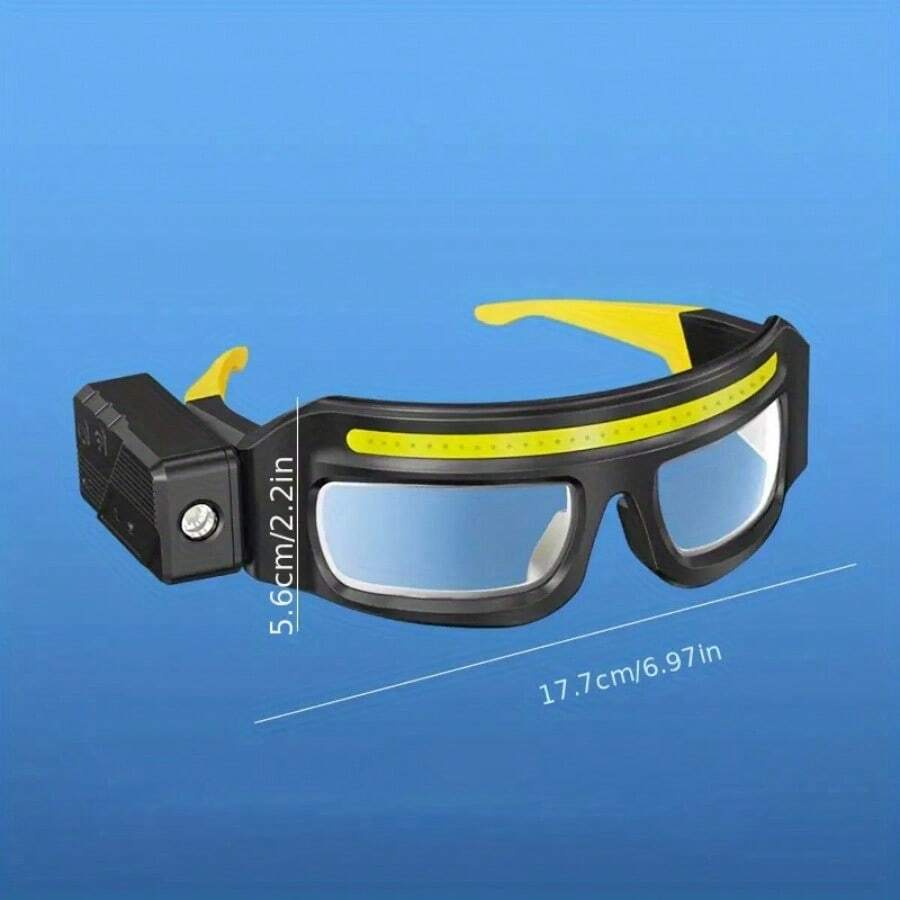 COB Headlamp With Headband, 5 Modes, Type-C Rechargeable, Motion Sensor, Adjustable Lighting Angle, Portable Sensor/Switch Button, Ideal For Camping, Fishing, And Outdoor Adventures Camping Headlamp | Adjustable Headlamp | Durable Headlamp - Màu vàng - Xem 1