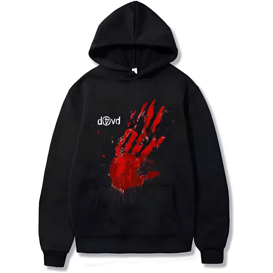 D4vd The Last Hand Hoodies Withered Tour Merch Cosplay Women Men HipHop Streetwear Long Sleeve Sweatshirts - 黑色 - 查看 1