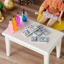 1500 pezzi, 15 fogli/confezione, Mini banconote da dollaro, accessori per casa delle bambole, regalo a sorpresa, decorazioni in miniatura, articoli per feste di Natale