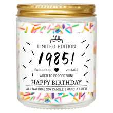 A Particular Year Birthday Gift Scented Soy Wax Candle In A Jar, 18th Birthday Gifts For Girls Women Daughter Sister BFF Friends, Relaxing Stress-Relieving Smokeless, Fun Unique Personalized - Multicolor - View 1
