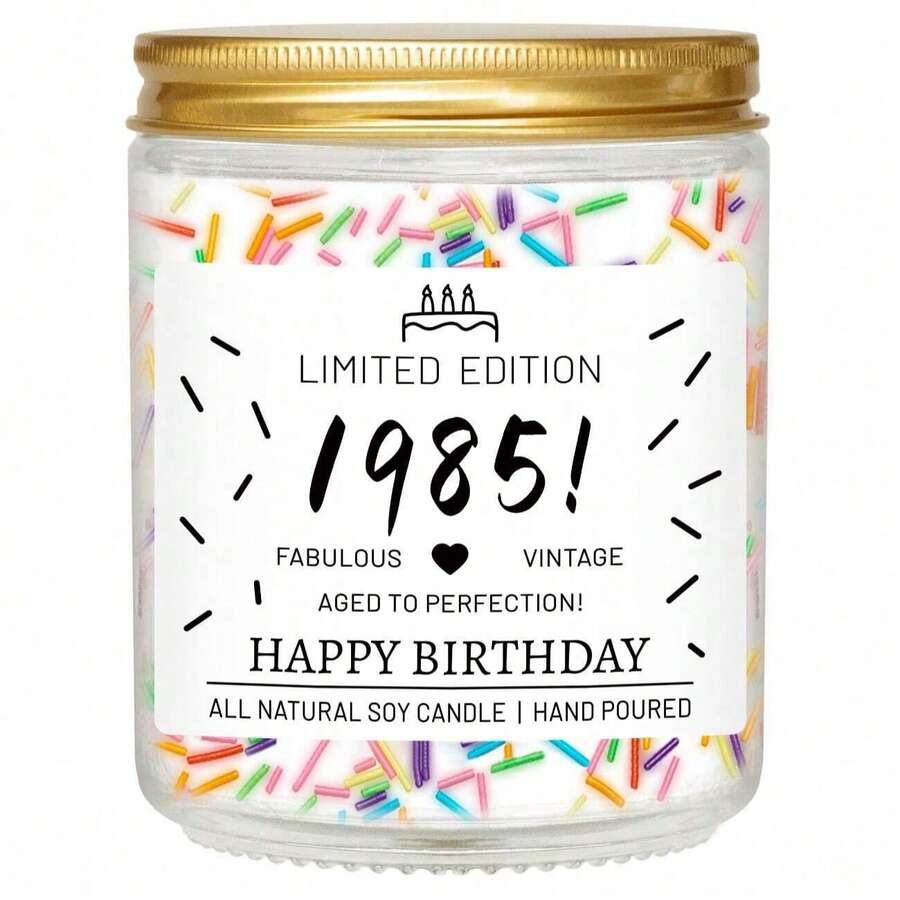 A Particular Year Birthday Gift Scented Soy Wax Candle In A Jar, 18th Birthday Gifts For Girls Women Daughter Sister BFF Friends, Relaxing Stress-Relieving Smokeless, Fun Unique Personalized - Multicolor - View 1
