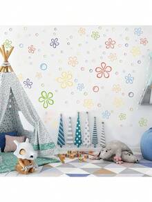 156PCS Under The Sea Wall Decals – Colorful Bubble & Flower Stickers For Kids Room, Bathroom, Windows, Laptop, Birthday Party Decor – 6 Sheets 30x20cm, Static Cling, Removable, Ocean Theme - 白色 - 查看 3
