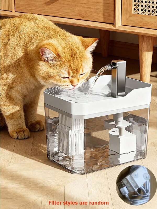 Cat Fountain Water Dispenser Mobile Water Dispenser Mute Large Capacity Dog ​​Circulation Water Feeder Pet Supplies Suitable For Indoor Dogs And Cats Universal Holiday Gift Puppy Keep Cat Supplies Cats Keep People Happy Cat Pet Cleaning Supplies Cat Accessories Fllter Styles Are Random Christmas Gift