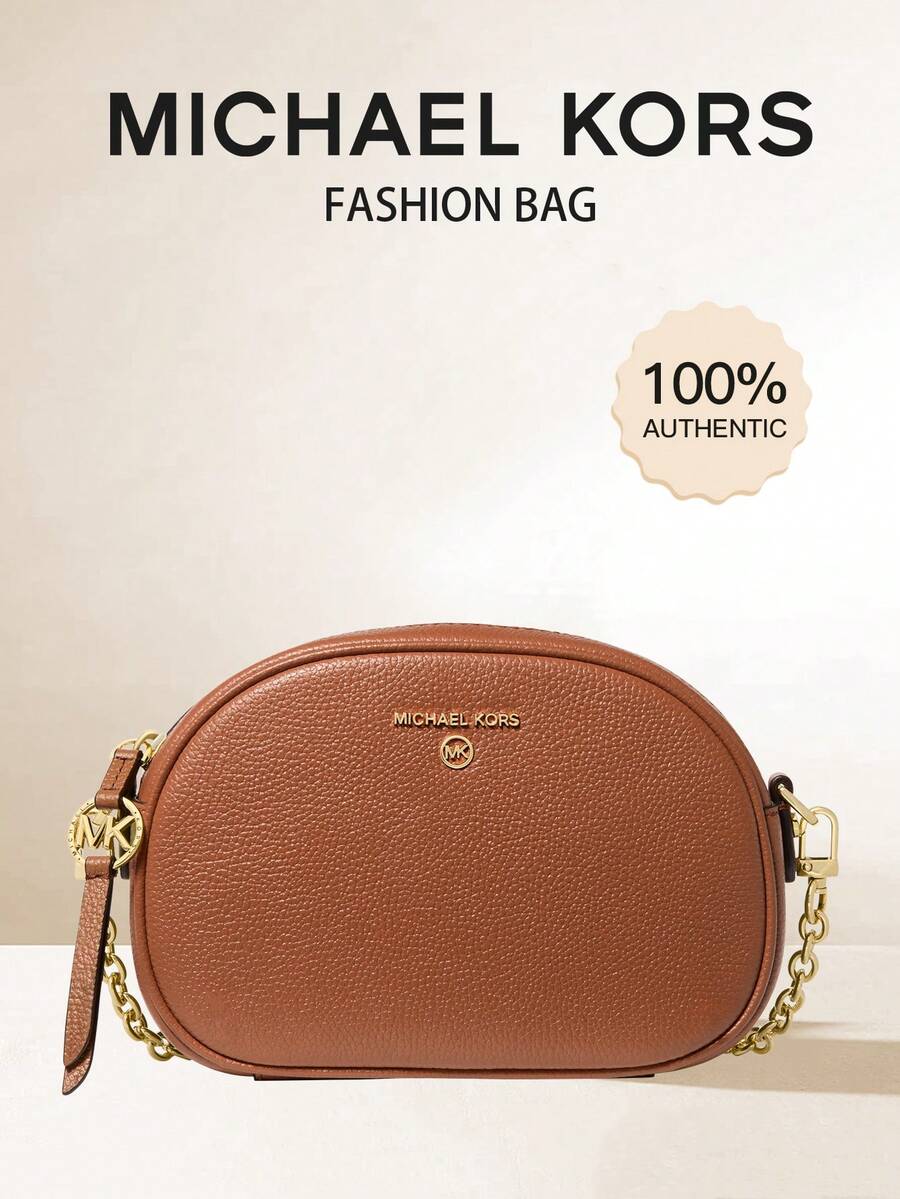 Michael Kors Jet Set Charm Small Letter Print Camera Crossbody Bag, Suitable For Daily Use And Parties - Brown 2 - View 1