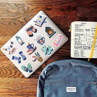 50 st. Vinterlycka tecknade graffiti klistermärken för bagage, anteckningsbok, telefon, gör-det-själv-dekoration