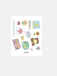 1pc Cute Mushroom Theme Fashionable Decorative Gel Sticker Suitable For Tablet PC DIY Decoration - Multicolor - View 4