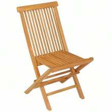 5 Piece Garden Dining Set Solid Teak Wood - Brown - View 8