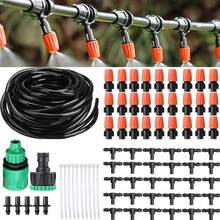 Automatic Irrigation System, 1/4" Blank Distribution Plant Watering Irrigation Kit Accessories Include Atomizing Nozzle Mister Dripper For Garden, Greenhouse, Flower Bed - Multicolor - View 1