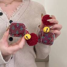 Christmas Tree & Bell Decor Protective Case Compatible With Apple Pro 2/3/4, Double-Sided With Hanging Chain - Multicolor - View 2