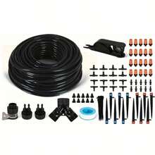 滴灌系统，自动灌溉系统，温室/花园/庭院/草坪浇水喷洒系统，带1/4英寸灌溉管的微滴灌套管 - 彩色 - 查看 9