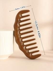 2-In-1 Massage Comb, Sandalwood Comb, 12-Tooth Wooden Comb, Multi-Function Comb, Five-Finger Comb, Wide-Tooth Comb, Health Comb, Sandalwood Massage Comb, Neck Massage, Scalp Acupressure Massage, For Hair Care - Multicolor - View 11