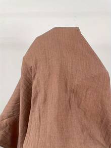 Bohemian Breathable V-Neck Linen Shirt For Women Loose Lantern Sleeve Vintage Style Casual Top - 棕色 - 查看 4