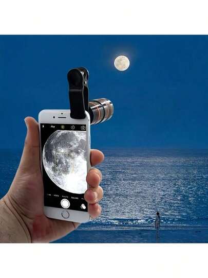 Lente con zoom óptico 20X, accesorio de lente para cámara de teléfono inteligente - Diseño de clip de PVC, sin batería requerida, ideal para conciertos, observación de estrellas y fotografía de viajes al aire libre, equipo de fotografía al aire libre | Accesorio de cámara multifuncional | Lente de PVC duradera, regalo de Navidad/hogar