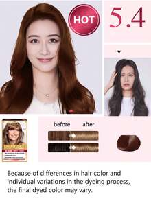 L'Oreal 巴黎卓韵霜三重护理永久染发霜 5.4，三重护理，乳霜质地，顺滑涂抹，滋养护理，持久显色，修护秀发，172毫升/5.82液盎司。 - 5.4 - 查看 2