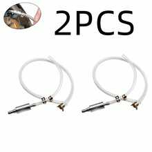 2PCS Brake Bleeder Hose With One-Way Check Valve, Universal Brake Fluid Bleeding Kit Brake Bleeder Valve For Hydraulic Brake System - Silver - View 2