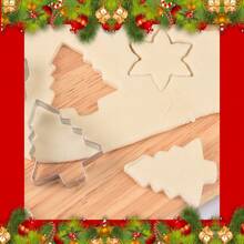 6 piezas, molde de campana con temática de Navidad para galletas, horneado casero, molde de galletas de acero inoxidable, accesorios de cocina