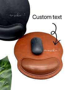 1pc Custom Text Mouse Pad, Personalized Mouse Pad, Company Name Customized, Suitable For Office Use, Advertising, Computer Work, Gaming, Company Anniversary Gift, Valentine's Day Gift, Christmas Gift, Thanksgiving Back To School - Multicolor - View 1