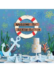 156PCS Under The Sea Wall Decals – Colorful Bubble & Flower Stickers For Kids Room, Bathroom, Windows, Laptop, Birthday Party Decor – 6 Sheets 30x20cm, Static Cling, Removable, Ocean Theme - 白色 - 查看 6