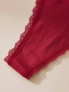 Bragas tipo tanga de mujer con parches de encaje, con un diseño de encaje delicado. Fabricadas con tela amigable con la piel, diseño sexy de cintura baja. Lencería femenina de encaje floral exquisita, alta relación calidad-precio, adecuada para citas, uso diario y fiestas. - Multicolor - Ver 6