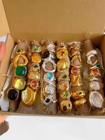 Slumpmässiga 20/15/11/7/3 st Vintage Mode Bohemisk Metall Konstpärla Blomma Rosett Geometrisk Asymmetrisk Vriden Öppna Ringar Set, Elegant Ihålig Gåva För Kvinnor, Lämplig För Sommar, Semester, Fest, Dejt, Vardagskläder, Jubileum (Blandade Designer)