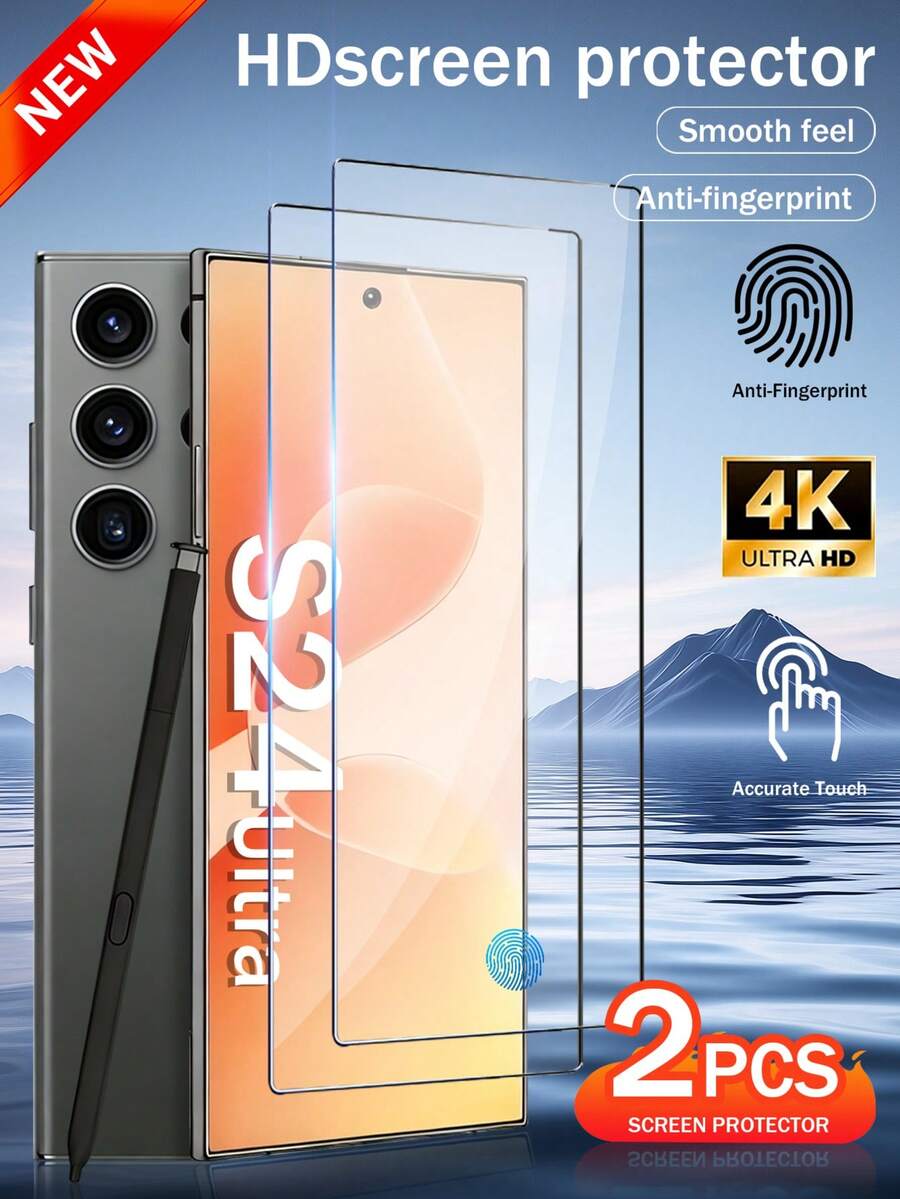 XINHONGYU 2 pièces Protecteur d'écran de confidentialité pour Galaxy S24 Ultra, prend en charge le déverrouillage par empreinte digitale, anti-reflet, anti-traces de doigts, verre trempé 9H+, sans bulles, compatible avec les coques de téléphone, convient également à la série Galaxy S21, S22, S23, S24, S25 Ultra - 2 pièces - Voir 1