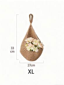 6/3/1pcs Set Wall Hanging Woven Baskets, Bohemian Style, Creative Water Drop Shape, Suitable For Vegetables, Fruits, Kitchen Storage Baskets, Also Fit For Holiday Decoration, Kitchen Storage Bags, Hanging Storage Baskets, Storage Bags, Kitchen Decor Storage Bags - Multicolor - View 21