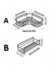 1个黑色铁艺调料架，厨房浴室收纳整理架，无需钻孔、胶水或螺丝，节省空间，适用于橱柜门/墙壁，专为橱柜、抽屉和厨房设计，坚固耐用，可容纳6-8瓶/罐调料，最大承重10公斤，适用于厨房、浴室和节日装饰（圣诞节和复活节）。 - 彩色 - 查看 6
