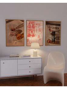 3 件套墙面艺术、画廊墙面套装、印刷字体、70 年代艺术、墙面艺术、美学复古海报、墙面艺术、报纸海报