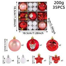 35Pcs Multi Colored Plastic Christmas Pendant Set Creative Plastic Decorative Ball Christmas Tree Hanging Decoration - Dark Blue - View 7