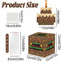 Birthday Cash Gift Pull Box, Surprise Money Holder, Transparent Bag Gift Set With 50pcs Bags - Fun Ways To Give Cash As A Gift For Your Loved Ones - Brown - View 9