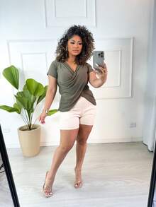 Women Blouses - Army Green - View 2
