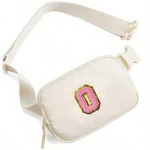 Minimalistyczna, haftowana saszetka biodrowa z napisem, materiał nylonowy, odpowiednia do uprawiania sportów na świeżym powietrzu, fitnessu w pomieszczeniach, torby na klatkę piersiową do wypoczynku, sportu, fitnessu, biegania i aktywności na świeżym powietrzu, do przechowywania sprzętu