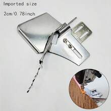 可调节缝纫机边缘导向附件 - 通用斜纹滚边压脚，用于精确缝制包边。银灰色双管设计，适用于家庭和工业缝纫、绗缝和DIY节日工艺品项目，安装和操作简便。 - 彩色 - 查看 15