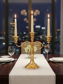 1PC European Vintage Iron Candlestick Candlelight Dinner Shooting Props Candlelight Dinner Wedding Table Decoration Decoration Halloween, Spooky, Autumn, Festival, Holiday , Winter, Holiday, Festival,Room Decor,Gifts