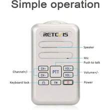 RT20 Walkie Talkie Recargable, FRS, Porttiles, Usable, Walkie Talkie para Adultos, VOX, Bloqueo de Teclado, Audio Claro, Walkie Talkie Largo AlcancePlateado, Paquete de 3 - inicial - Ver 3