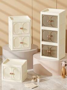 1 hộp đựng mỹ phẩm gia dụng sang trọng để bàn tủ đựng sản phẩm chăm sóc da hộp đựng khẩu trang chống bụi ngăn kéo tủ phân loại giá lưu trữ - Nhiều màu - Xem 12