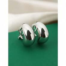 Fashionable Non-Pierced Clip-On Earrings For Women - Bạc - Xem 2