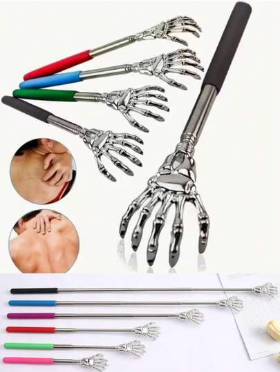 1支可伸缩不锈钢阅读指示棒，教学指示棒，教师棒，适用于家长、办公室、学校、绘画、荧光笔、文具、学习用品、家庭教育（颜色随机）