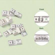 1500 pezzi, 15 fogli/confezione, Mini banconote da dollaro, accessori per casa delle bambole, regalo a sorpresa, decorazioni in miniatura, articoli per feste di Natale